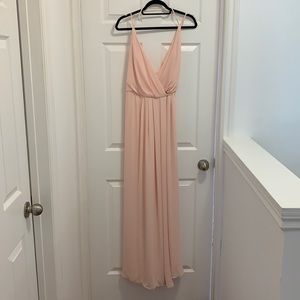 Light pink bridesmaid dress